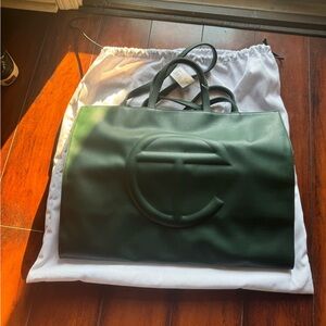 Large Dark Olive Telfar Shopping Bag